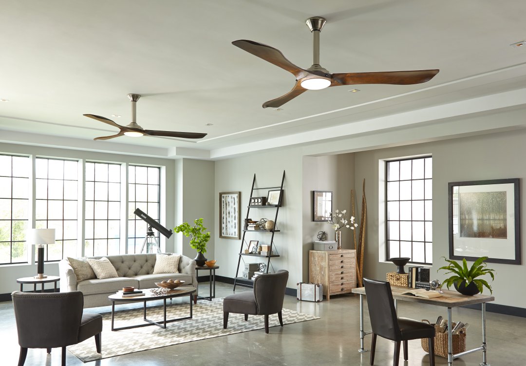 Two Ceiling Fans In Living Room